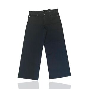 NWT Banana Rpublic Black Wide Leg Jeans Sz 34/18 Tall